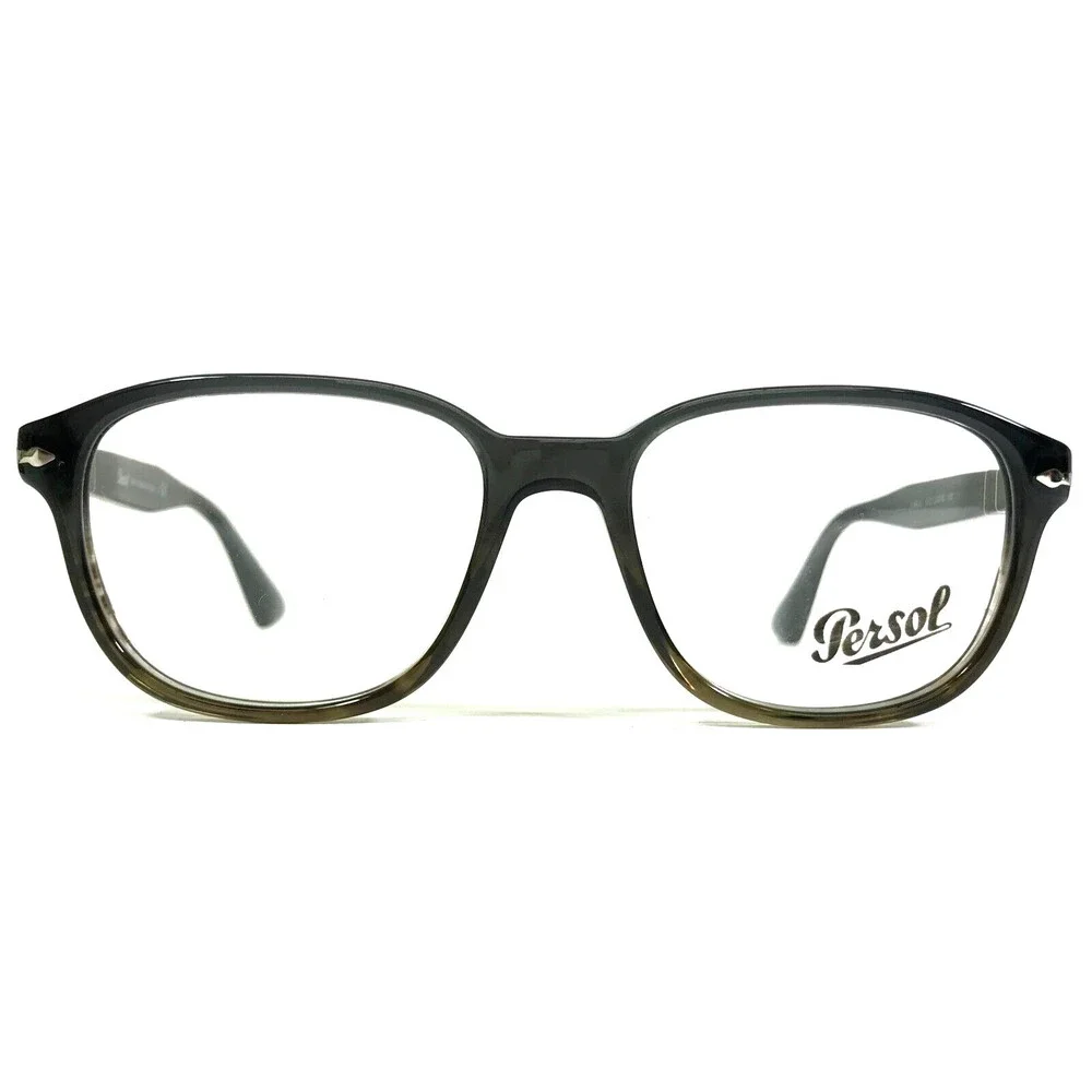 Persol Eyeglasses Frames 3145-V 1012 Brown Gray Fade Square Full Rim 53-18-145
